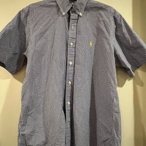 Polo by Ralph Lauren Men's Blue Checkered Shirt